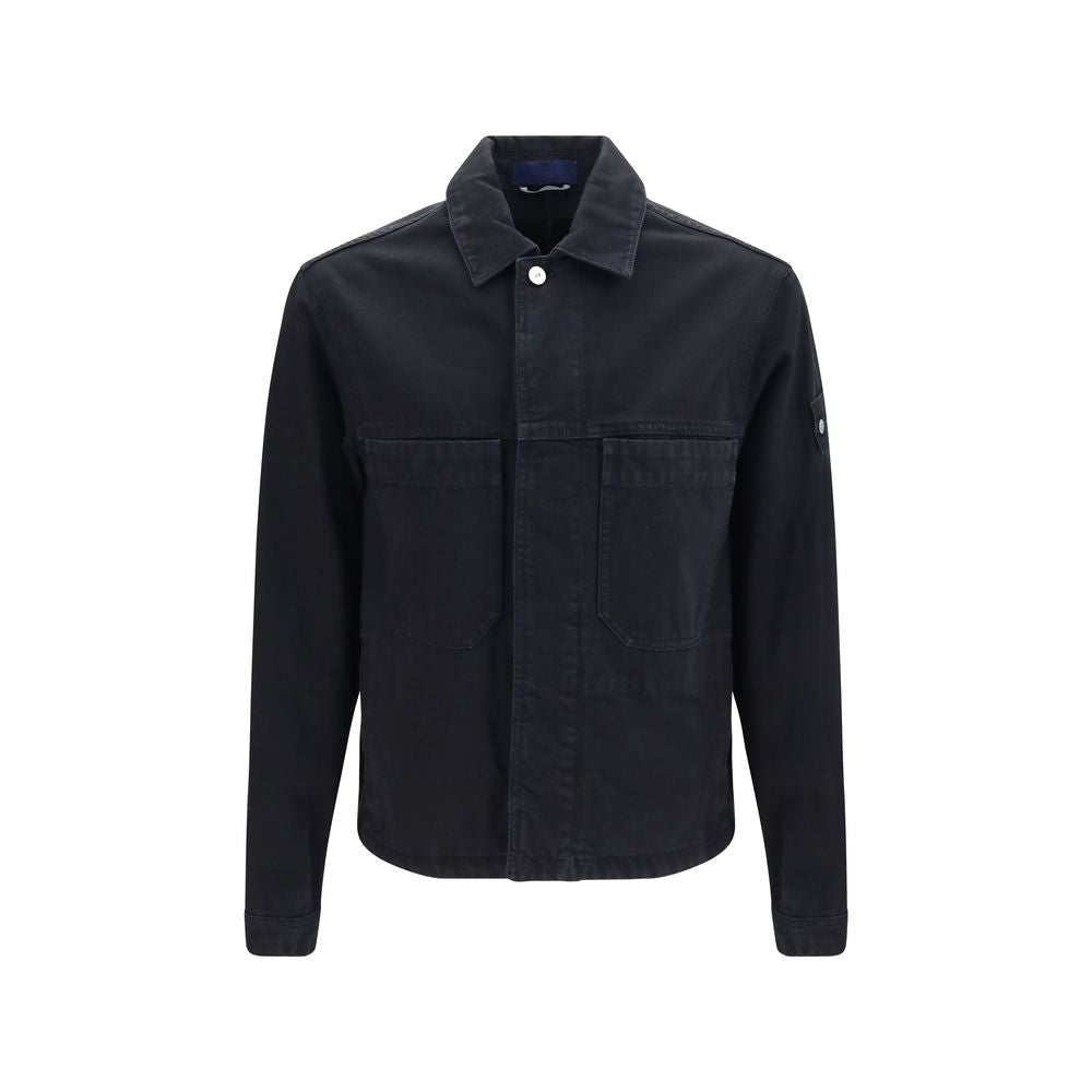 Stone Island Black Cotton Biker Jacket