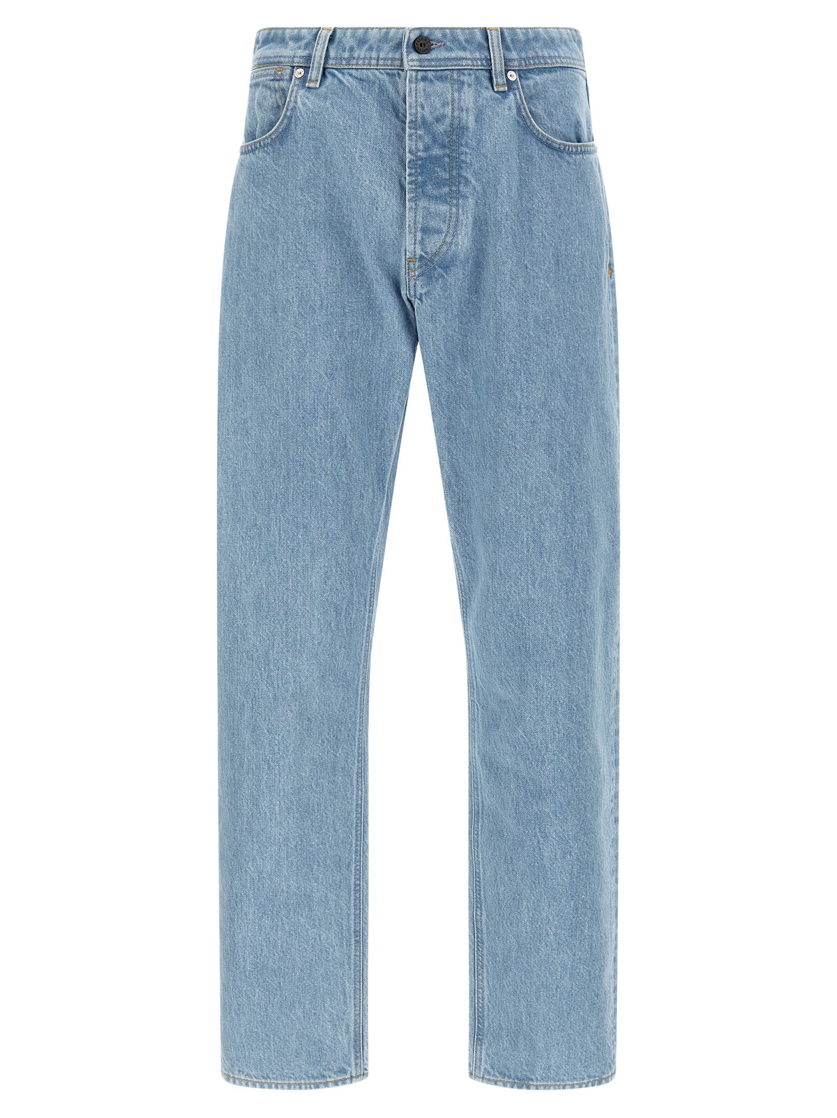Stone Island Blue Cotton Straight-Leg Jeans - Effortless Luxury