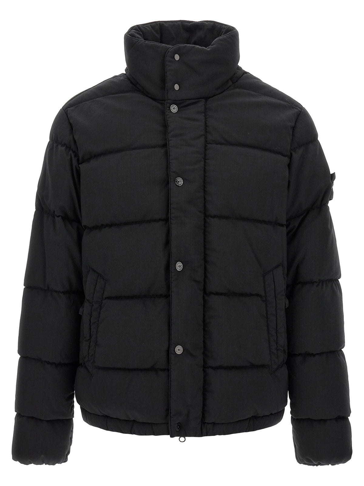 Experience the epitome of luxury with the Stone Island Black Virgin Wool Full-Length Jacket, crafted from premium virgin wool for unparalleled elegance and warmth.