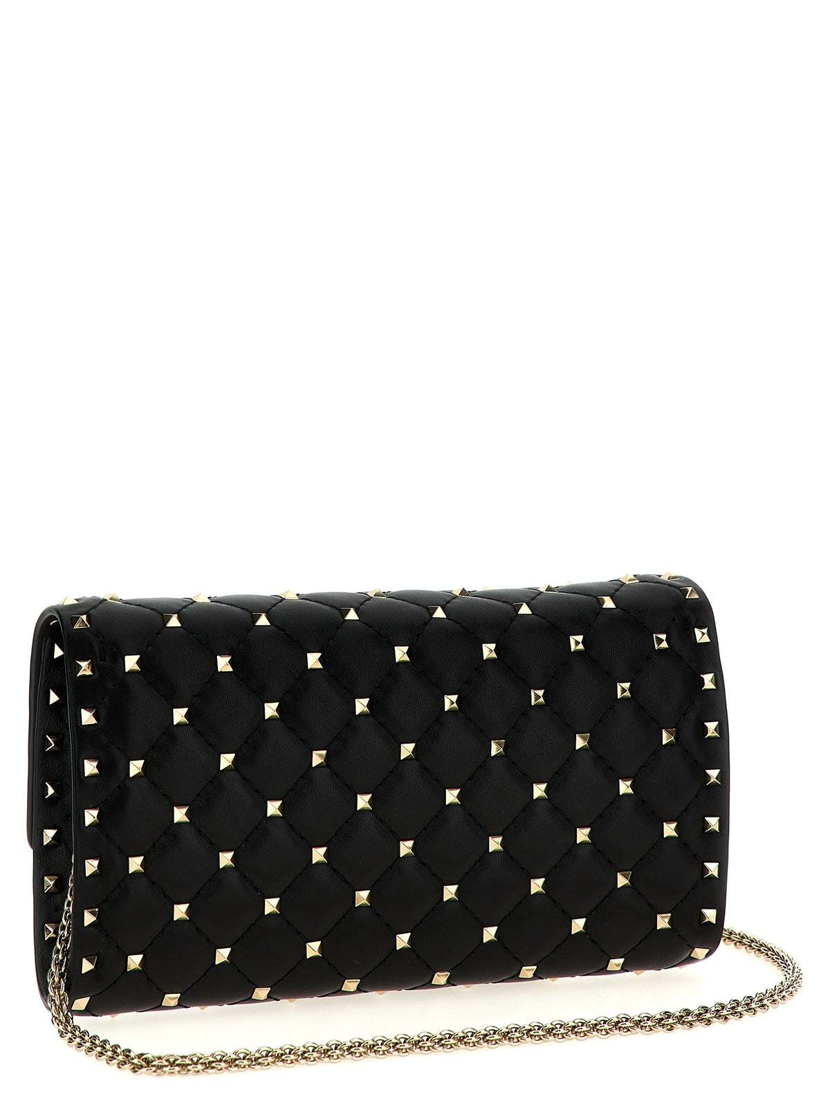Valentino Garavani Rockstud Spike Black Lamb Leather Shoulder Bag