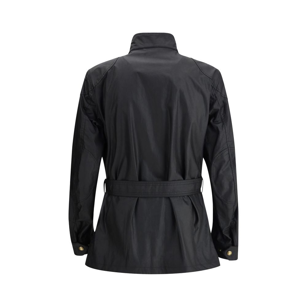 Belstaff Black Cotton Full-Length Jacket - Timeless Luxury Elegance