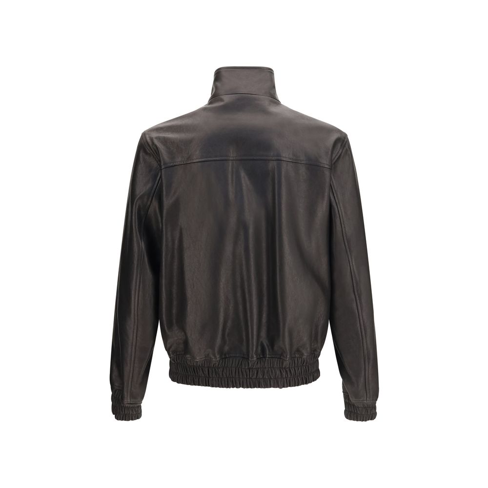 Valentino Garavani Black Lamb Ovis Aries Leather Jacket - Luxury Redefined