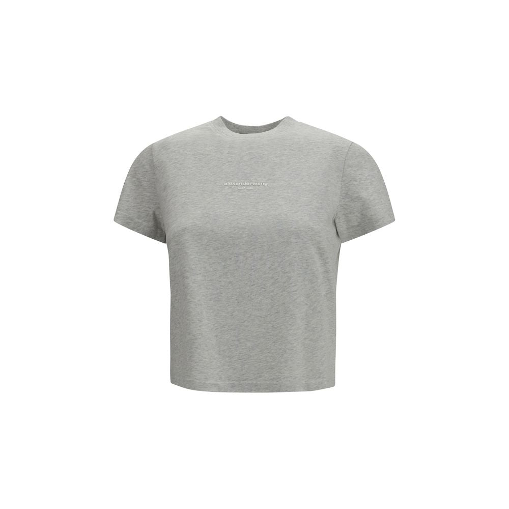 Alexander Wang Gray Cotton T-Shirt - Luxury Essentials SS27