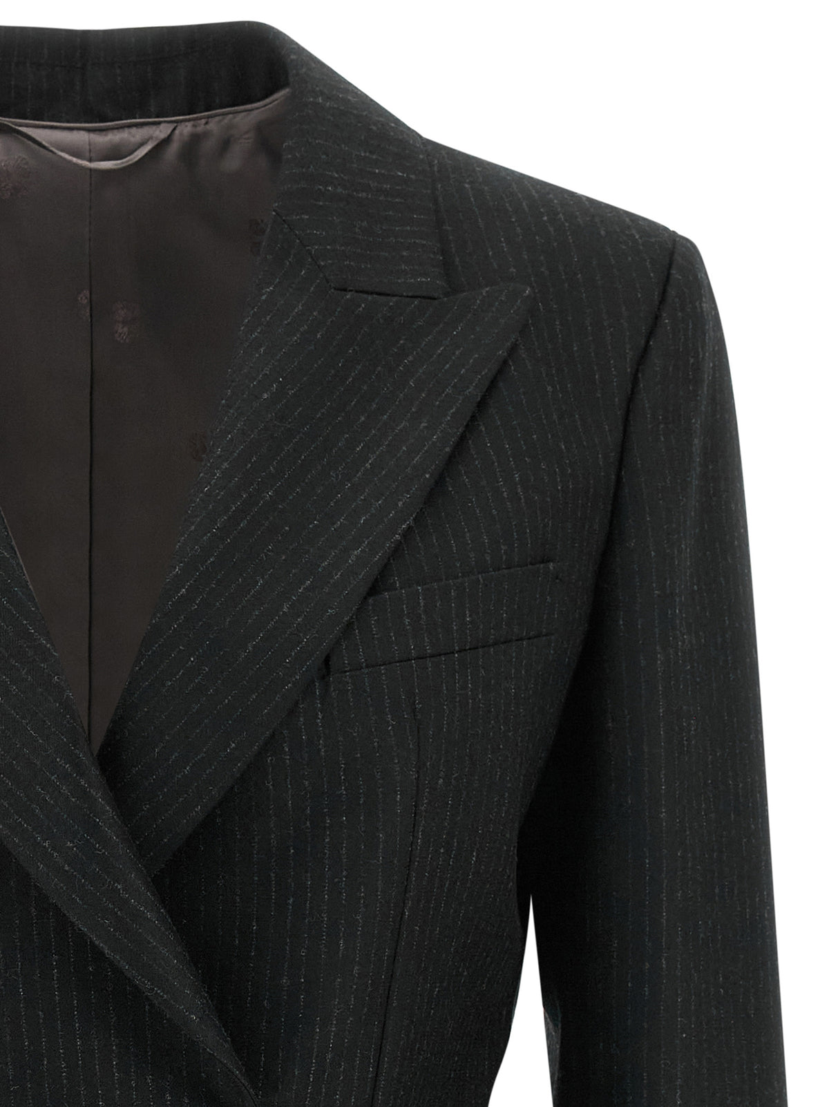 Discover the Blazé Milano Black Virgin Wool Blazer, a timeless masterpiece crafted in Italy, blending exquisite materials with an impeccable silhouette for the discerning individual.
