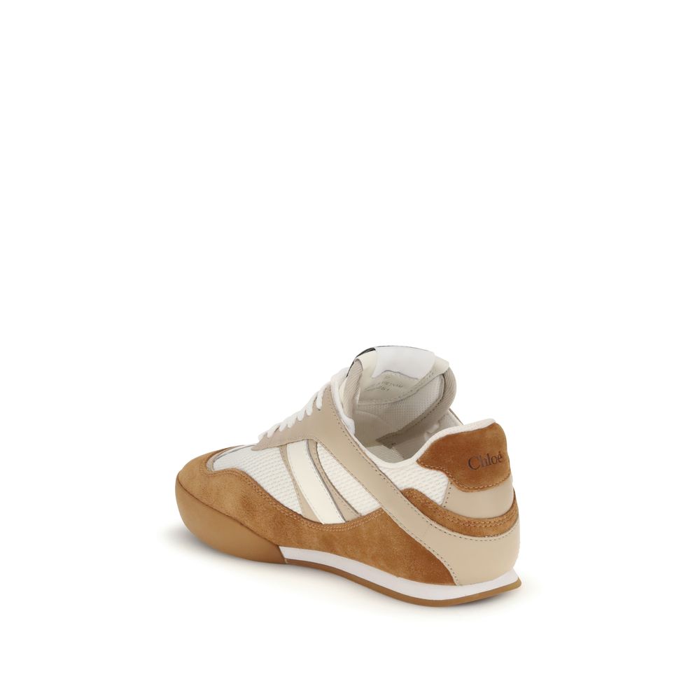 Step into a realm of elegance with Chloé Brown Rubber Athletic Sneakers, where luxurious calf leather meets sustainable design, perfect for the discerning individual.
