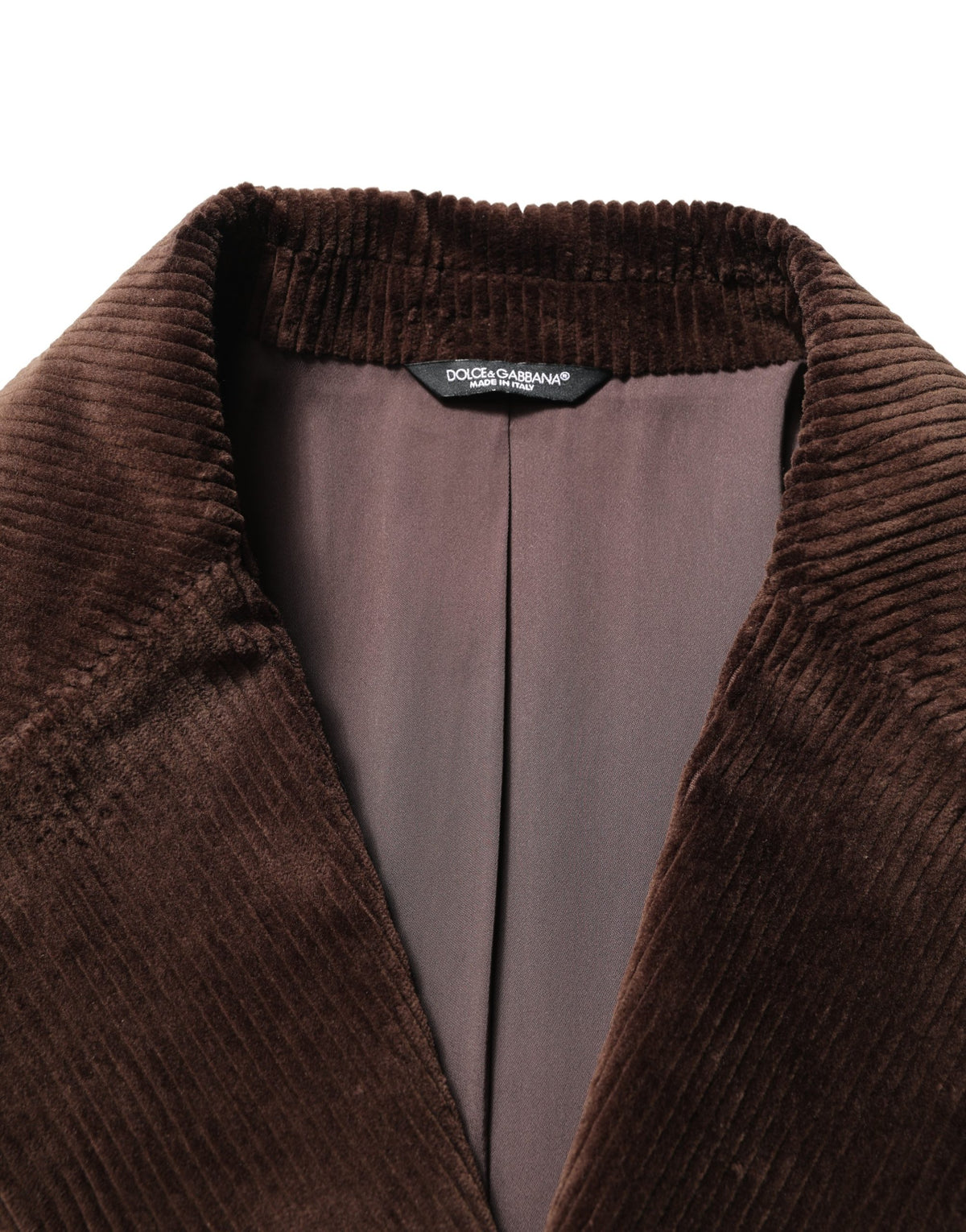 Dolce & Gabbana Brown Corduroy Blazer for Timeless Elegance