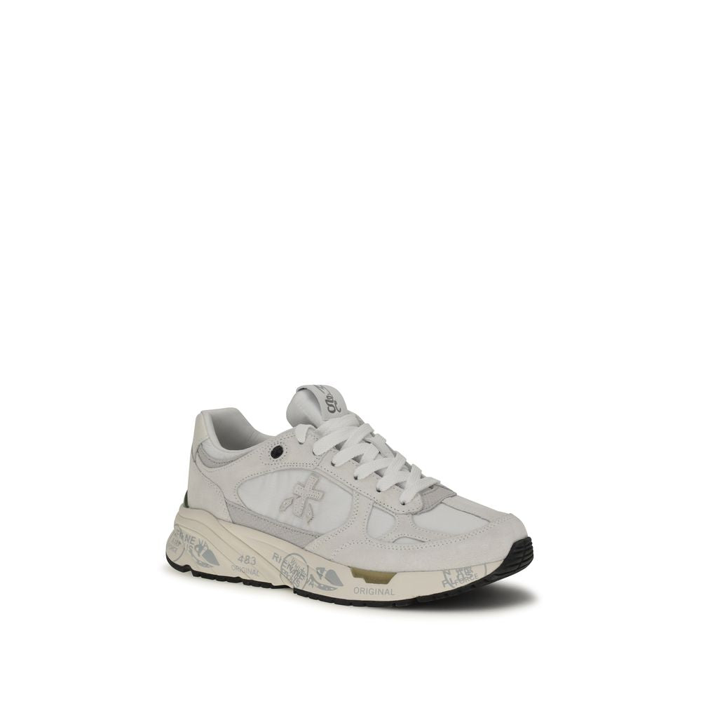 Discover the exquisite Premiata White Polyamide Chunky Sneakers, where luxurious materials and iconic design elevate your urban elegance, embodying timeless sophistication.