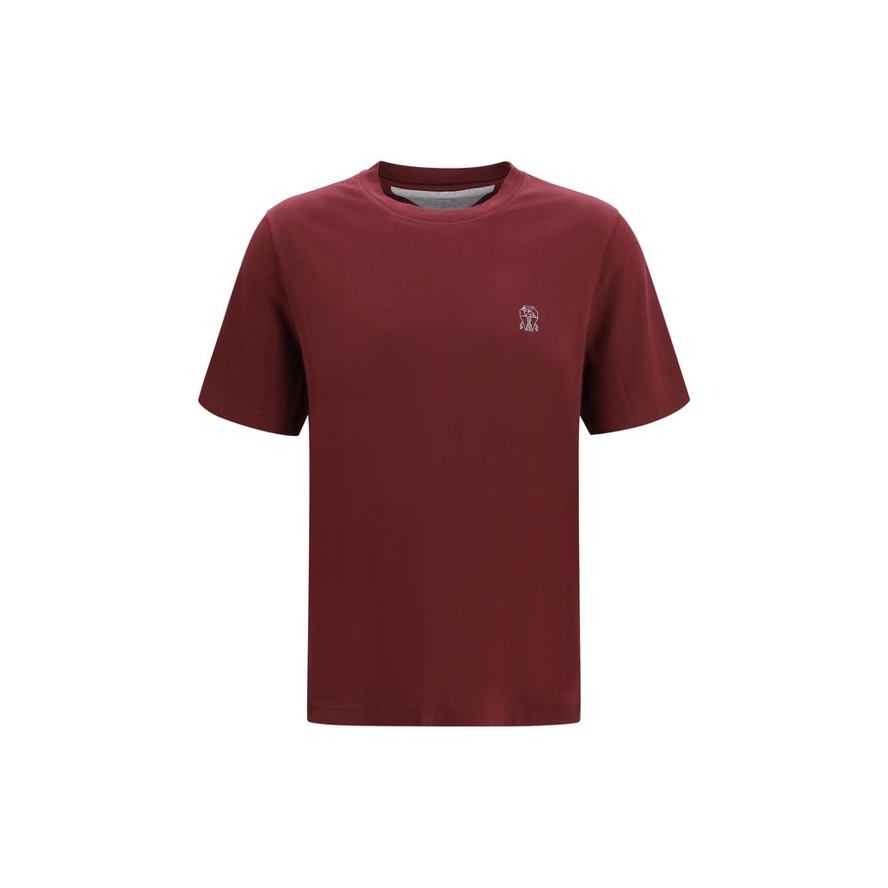 Elevate your wardrobe with the Brunello Cucinelli Bordeaux Cotton T-Shirt, a testament to Italian craftsmanship and timeless elegance, perfect for the discerning individual.