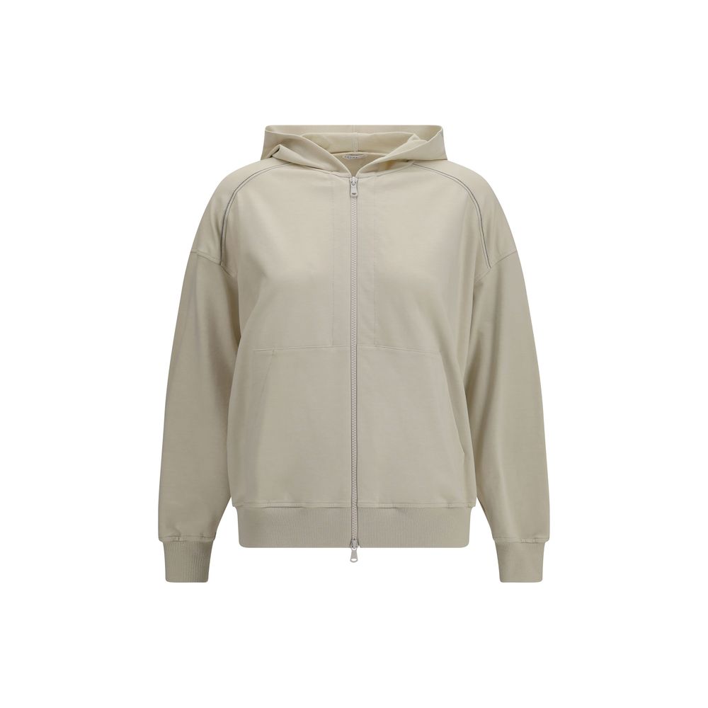 Elevate your wardrobe with the Brunello Cucinelli Beige Cotton Sweatshirt, a masterpiece of luxurious craftsmanship and refined elegance, perfect for any occasion.