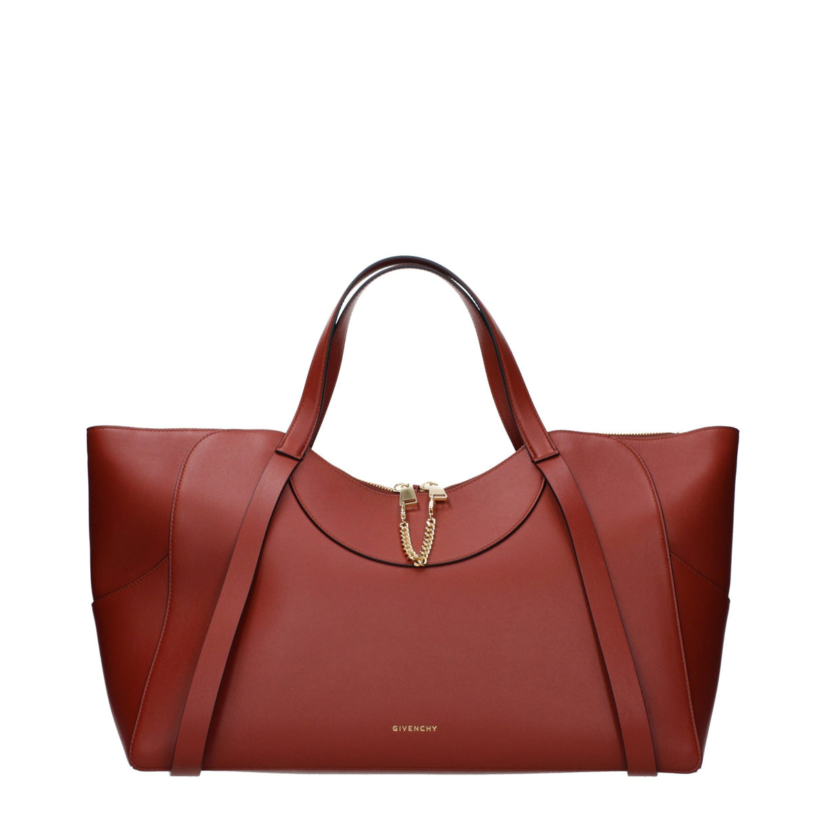 Elevate your style with the Givenchy Brown Leather Handbag, a testament to exquisite craftsmanship and timeless elegance, perfect for those who appreciate luxury.
