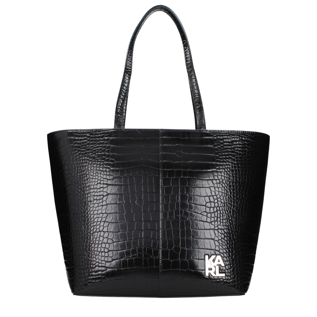 Elevate your style with the Karl Lagerfeld Black Polyethylene Shoulder Bag, a luxurious blend of sophistication and practicality, crafted for the discerning individual.
