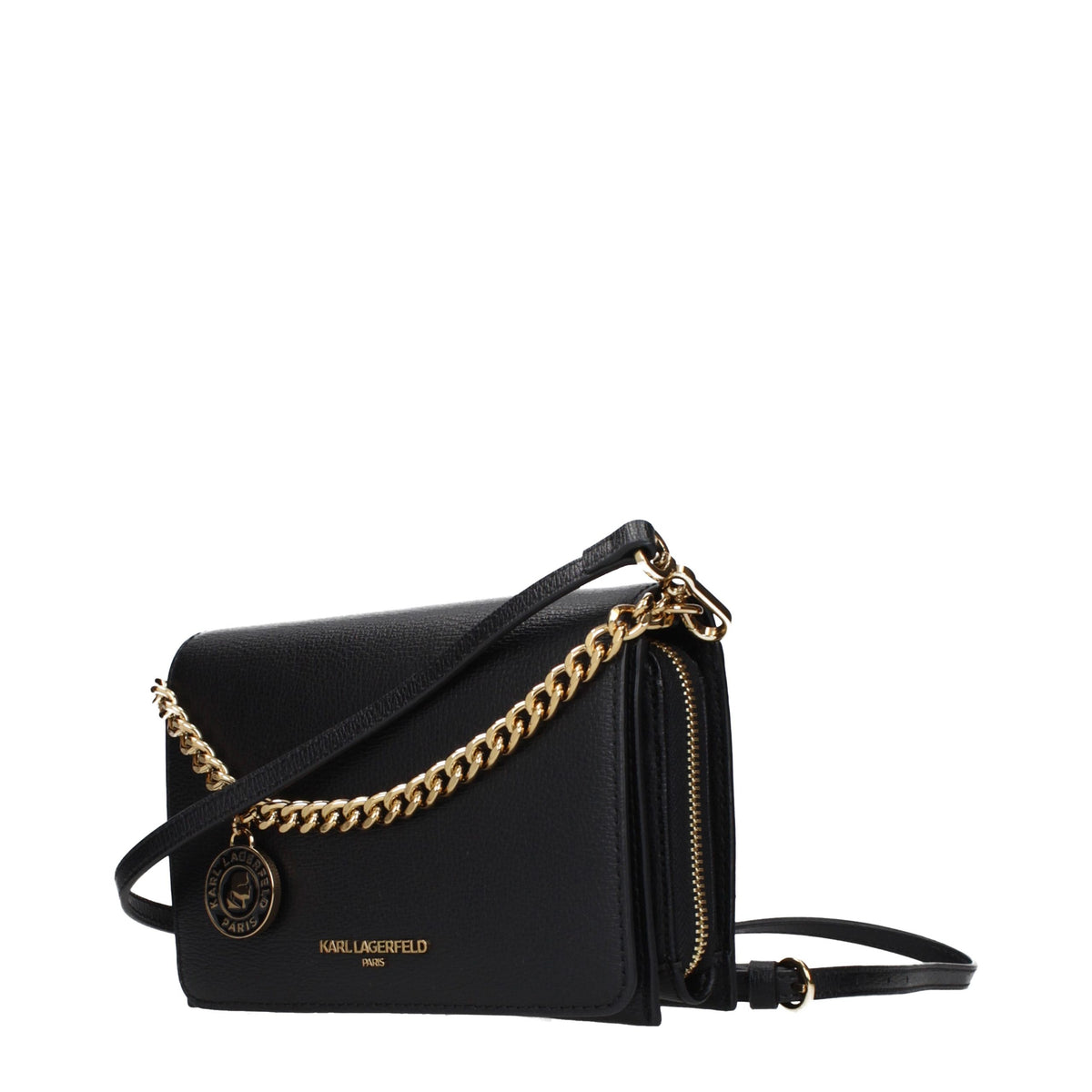 Elevate your style with the Karl Lagerfeld Black Polyethylene Handbag, a masterpiece of luxurious design and functionality, perfect for the discerning connoisseur.