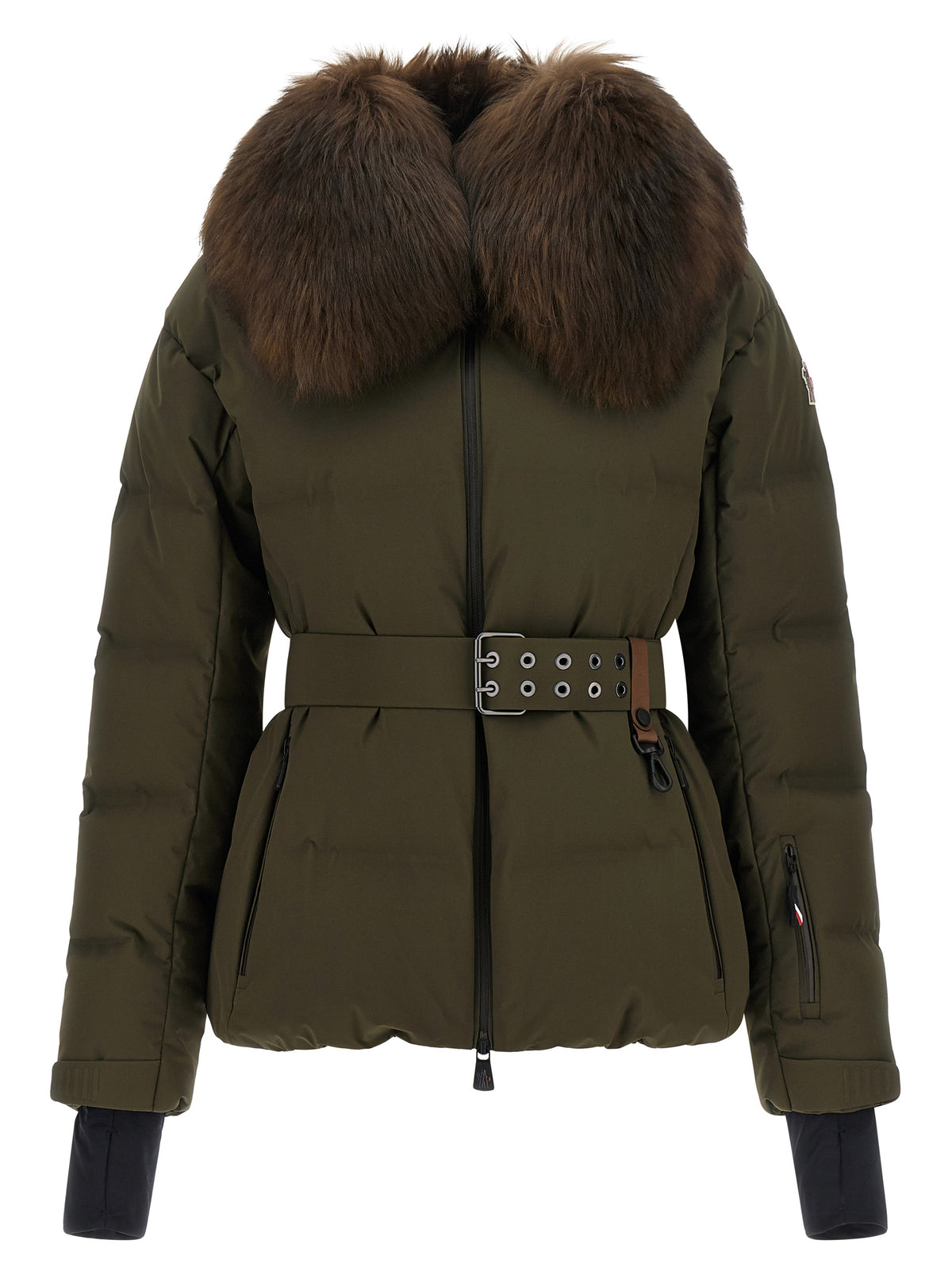 Elevate your winter wardrobe with the Moncler Grenoble Bicolor Full-Length Jacket, a fusion of exquisite boudin quilting and sumptuous design, crafted for those who embody elegance and sophistication.