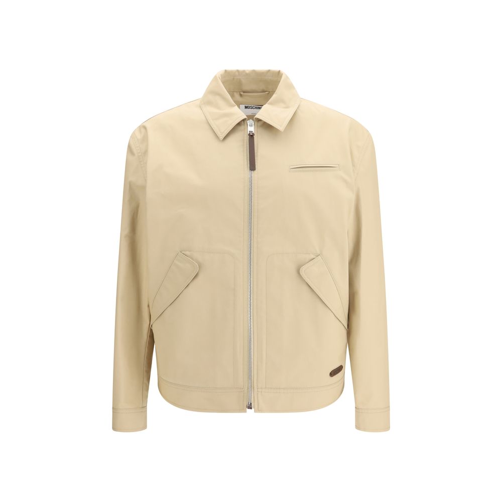 Indulge in the Moschino Beige Cotton Full-Length Jacket, a masterpiece of SS26 elegance, crafted from luxurious cotton for the discerning individual who embodies sophistication.