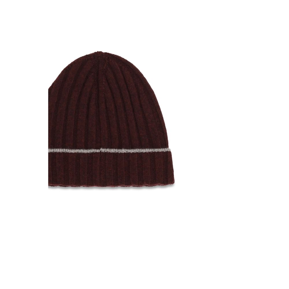 Indulge in the exquisite Brunello Cucinelli Bordeaux Cashmere Beanie, a luxurious winter accessory crafted from fine cashmere, elevating your style with timeless elegance.