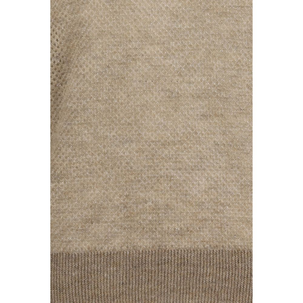 Indulge in the Brunello Cucinelli Beige Mohair Sweatshirt, a masterpiece of Italian craftsmanship, blending luxurious comfort with timeless elegance for the discerning individual.