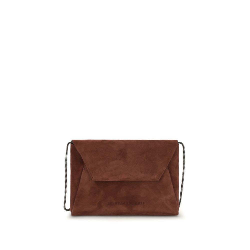 Indulge in the Brunello Cucinelli Bordeaux Calf Leather Bos Taurus Shoulder Bag, a timeless accessory crafted from exquisite materials, embodying luxury and sophistication for the discerning individual.