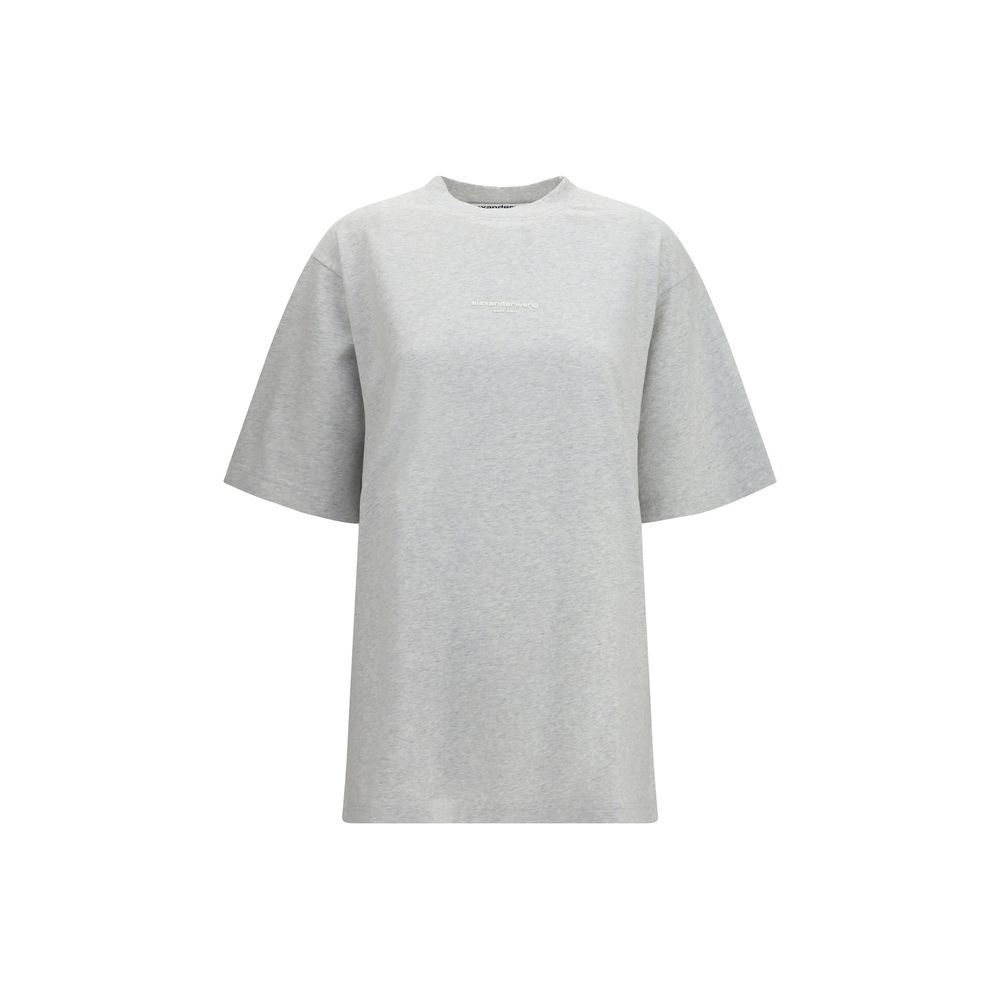 Elevate your wardrobe with the Alexander Wang Gray Cotton T-Shirt, a luxurious blend of contemporary design and urban elegance, crafted for the discerning individual.