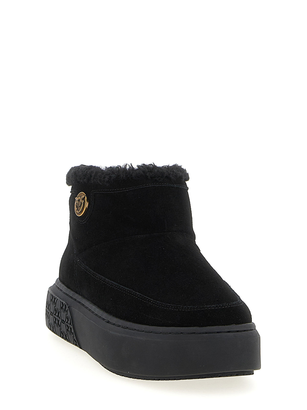 PINKO Black Polyester Ankle Boots