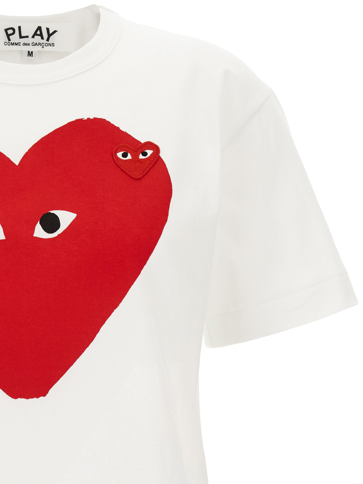 Comme Des Garçons Play White Cotton T-Shirt - Luxe Essential