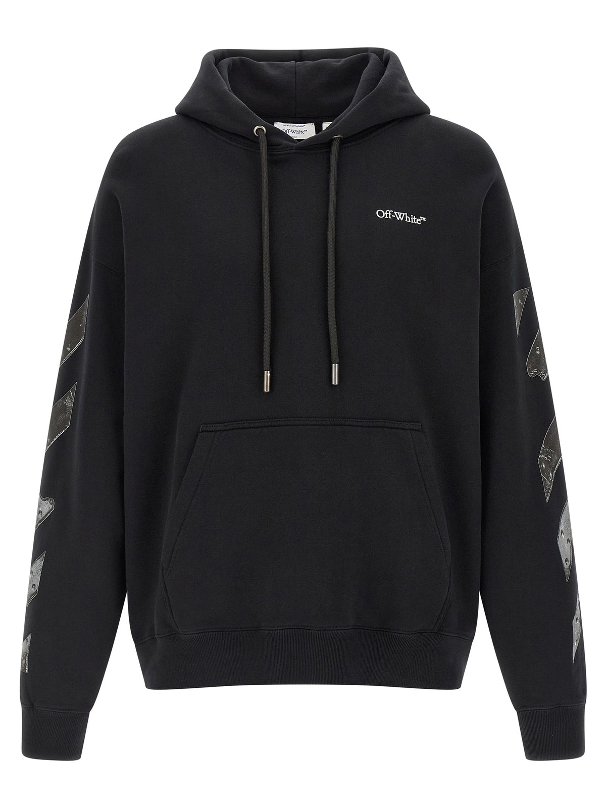 Off-White Black Cotton Sweatshirt - Timeless Luxury Statement