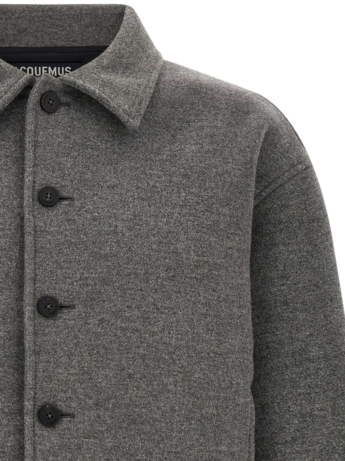 Jacquemus Gray Virgin Wool Bomber Jacket - Timeless Luxury Outerwear