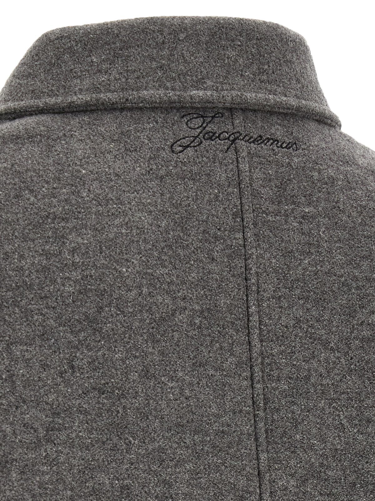Jacquemus Gray Virgin Wool Bomber Jacket - Timeless Luxury Outerwear