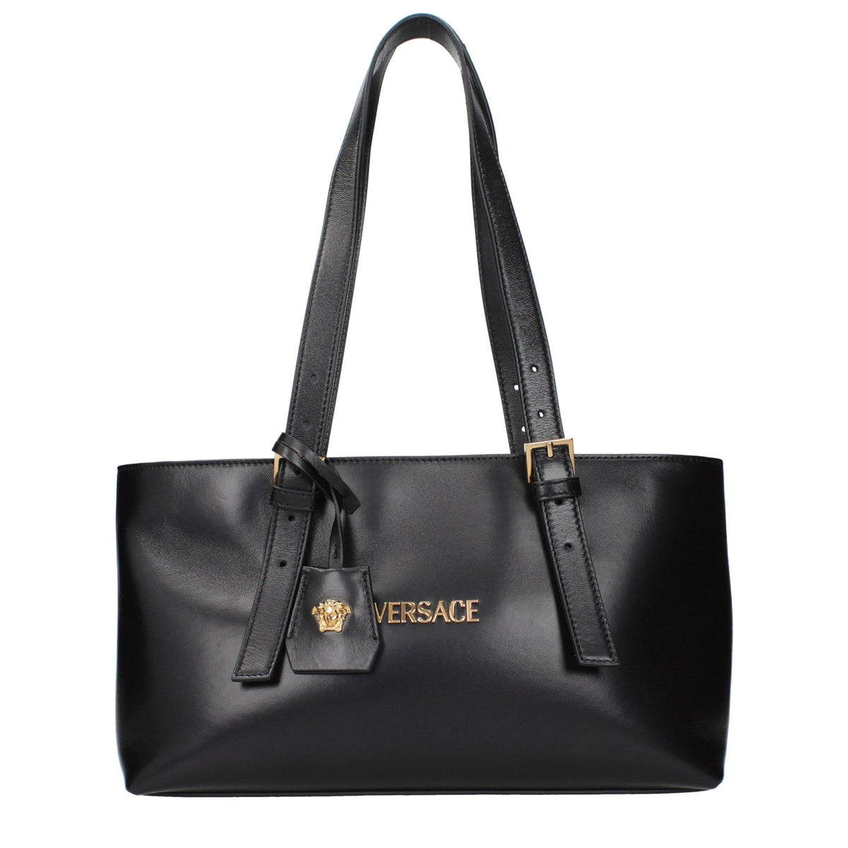 Versace Black Leather Shoulder Bag - Exquisite Luxury Accessory