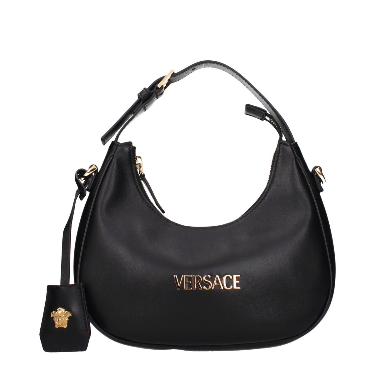 Versace Black Leather Handbag - Timeless Luxury Redefined