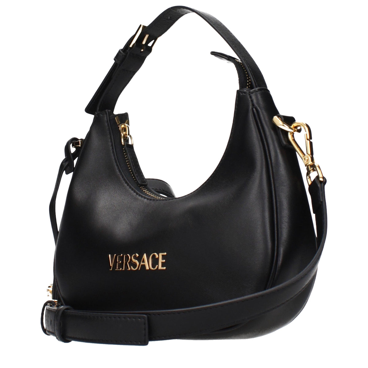 Versace Black Leather Handbag - Timeless Luxury Redefined