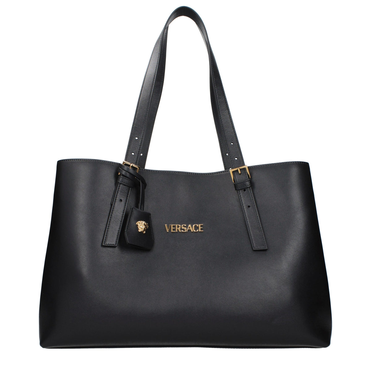 Versace Black Leather Shoulder Bag - Timeless Luxury Redefined