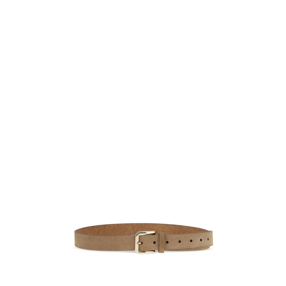 Brunello Cucinelli Beige Calf Leather Belt for Timeless Elegance