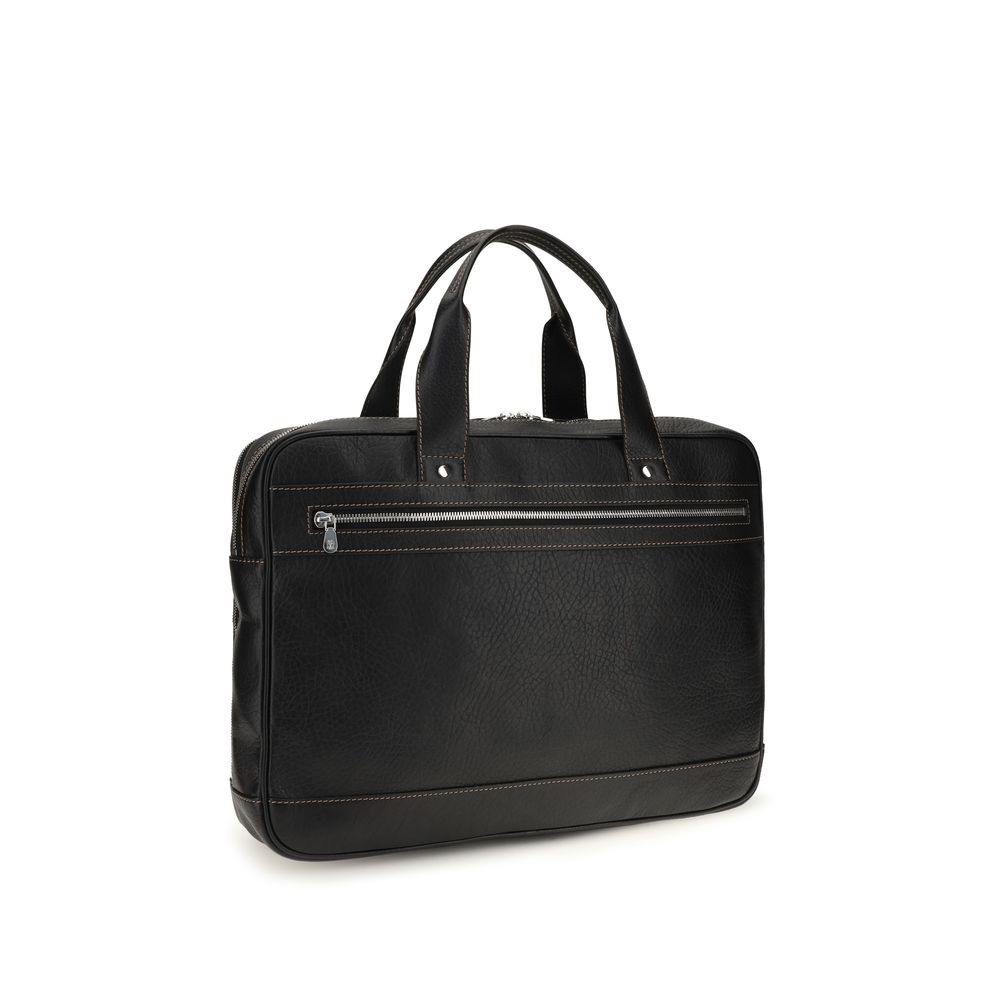 Brunello Cucinelli Black Calfskin Handbag - Timeless Elegance