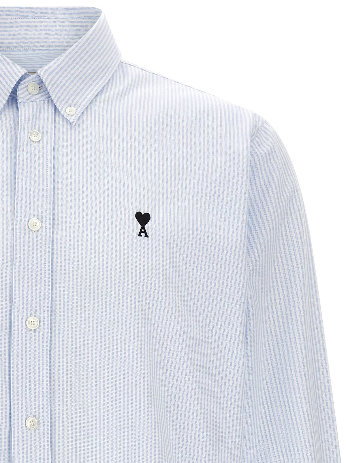 Ami Paris Blue Cotton Blouse