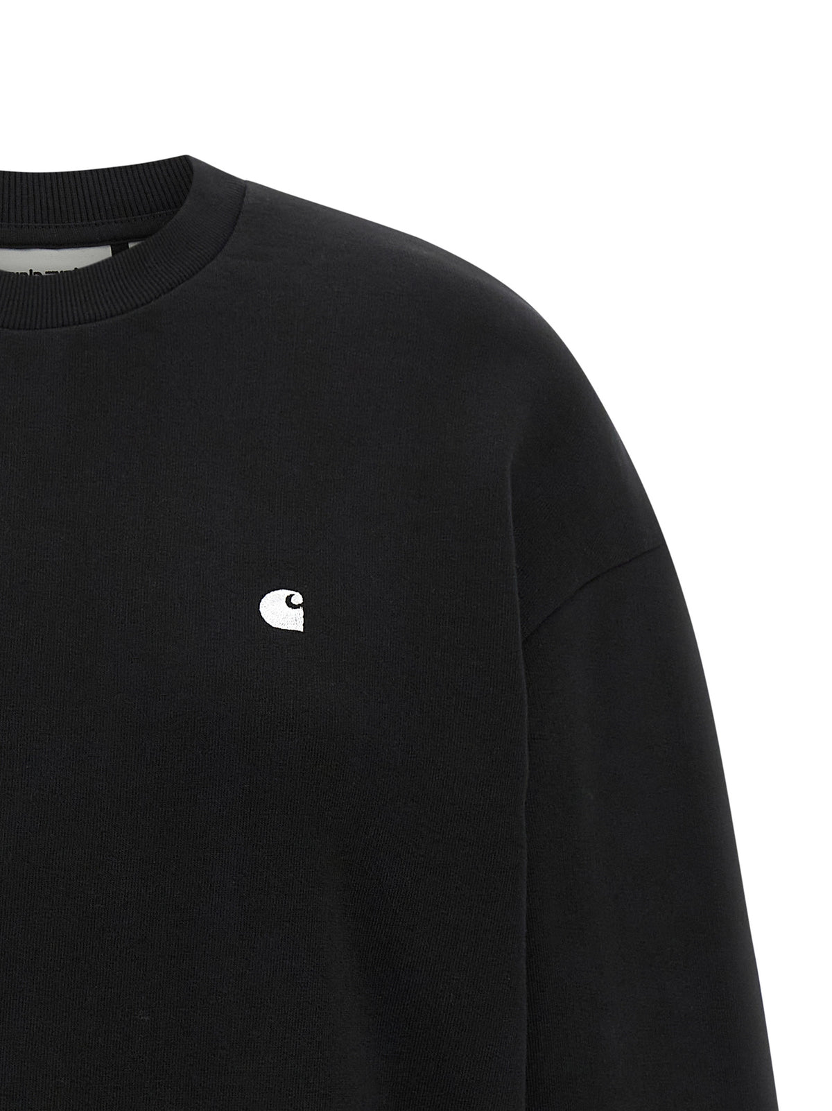Experience the epitome of elegance with the Carhartt WIP Black Cotton Sweatshirt, crafted from sumptuous brushed cotton for a timelessly chic look that transcends seasons.