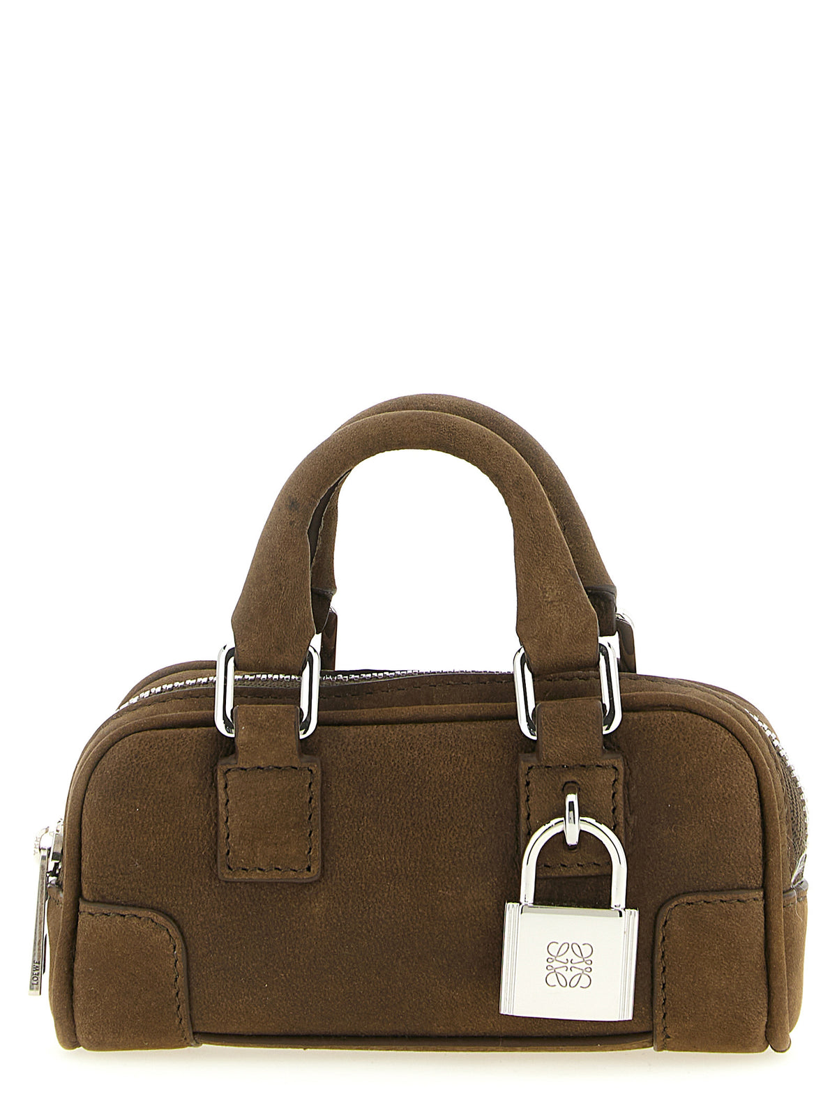 Indulge in the exquisite craftsmanship of the Loewe Nano ‘Amazona,’ a brown calfskin handbag that embodies timeless elegance and sophisticated luxury for the discerning individual.