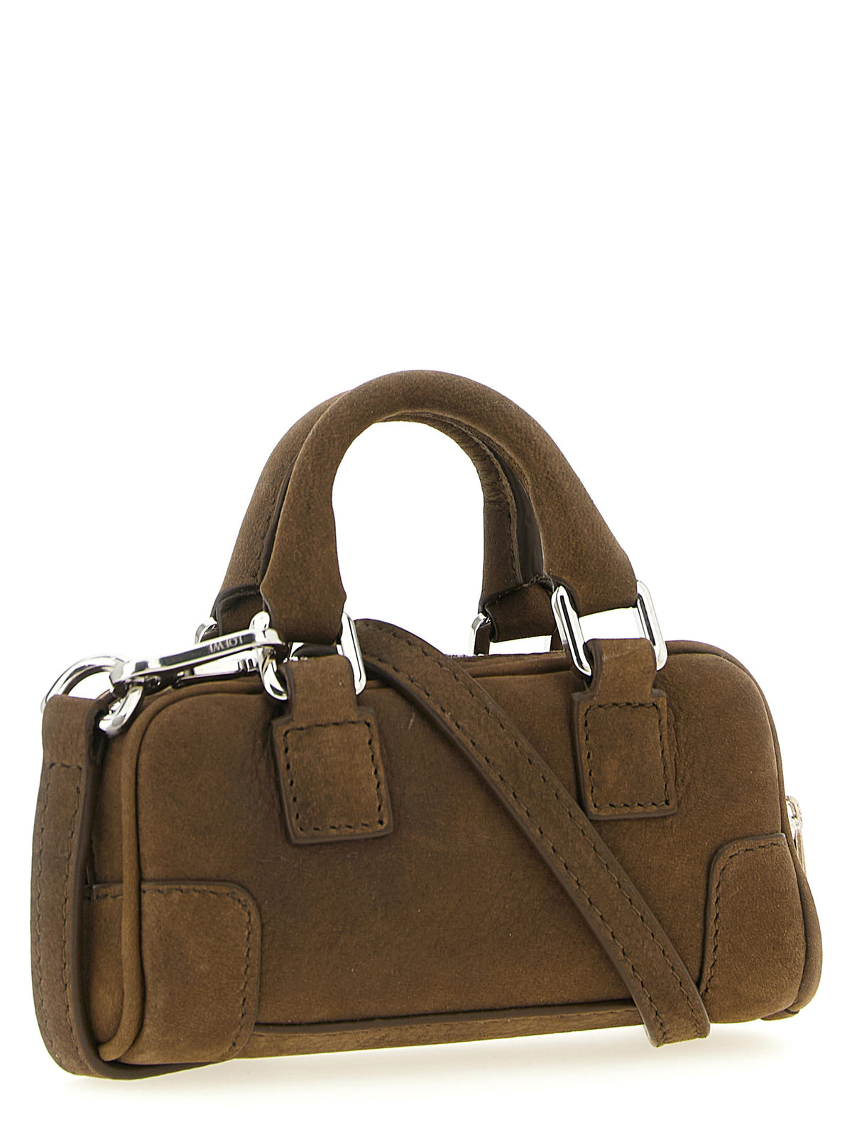 Indulge in the exquisite Loewe Nano ‘Amazona,’ a brown calfskin handbag that embodies timeless elegance and sophisticated craftsmanship for the discerning individual.