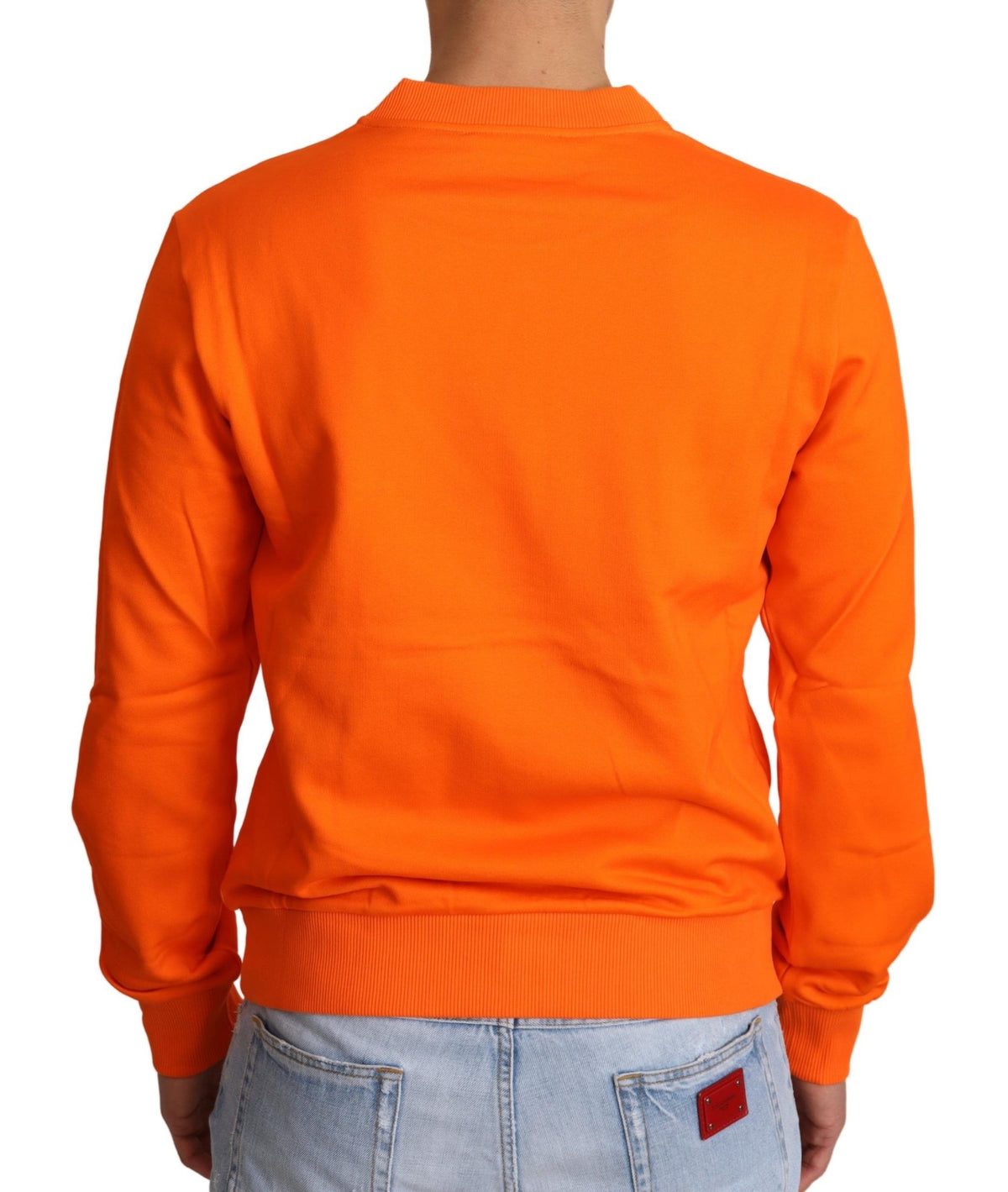 Indulge in the exquisite Dolce & Gabbana Orange King Ceasar Cotton Pullover, a timeless piece crafted from luxurious cotton, embodying elegance and sophistication.