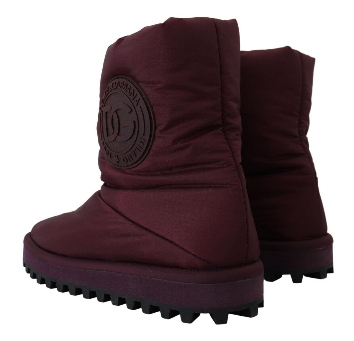 Elevate your style with Dolce & Gabbana Bordeaux Nylon Boots, where exquisite craftsmanship meets luxurious design, perfect for the discerning individual who commands attention.