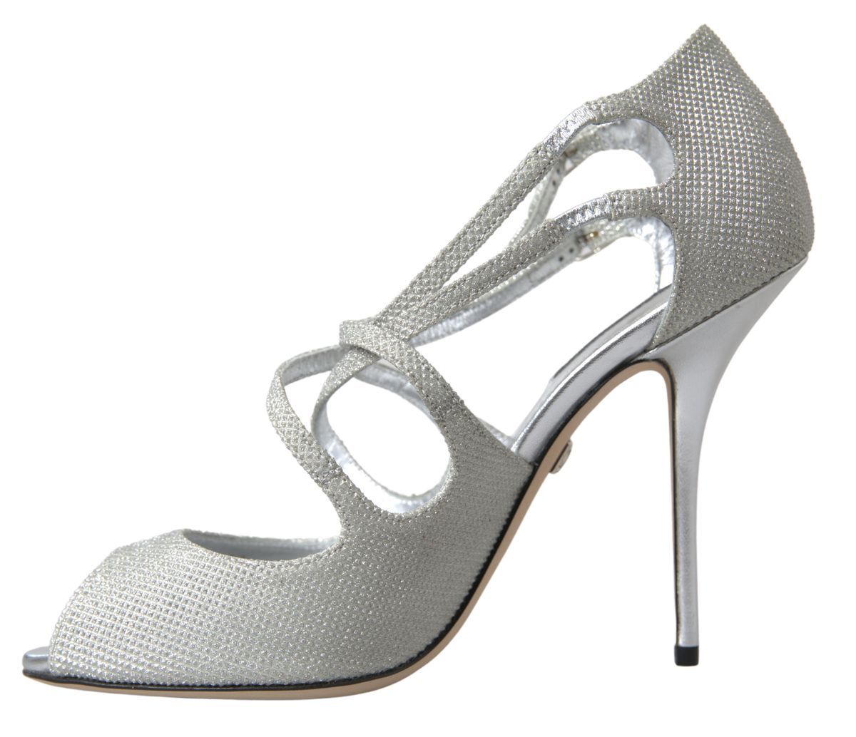 Step into unparalleled elegance with Dolce & Gabbana Silver Shimmers Sandals, crafted in Italy from luxurious materials, embodying timeless sophistication for every occasion.