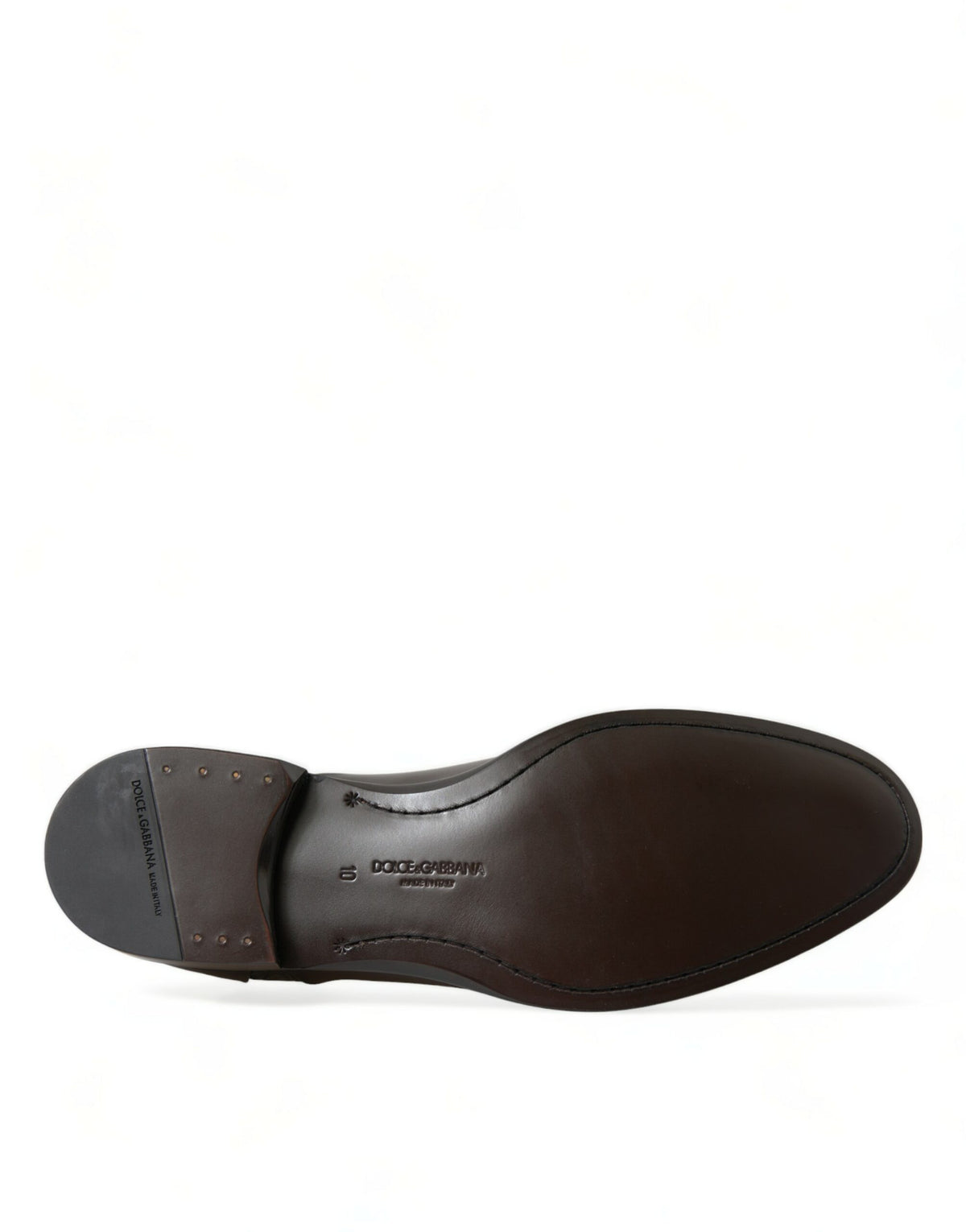 Indulge in the artisanal elegance of Dolce & Gabbana's Brown Exotic Leather Formal Dress Shoes, where exquisite Caiman and Calfskin craftsmanship meets timeless sophistication.