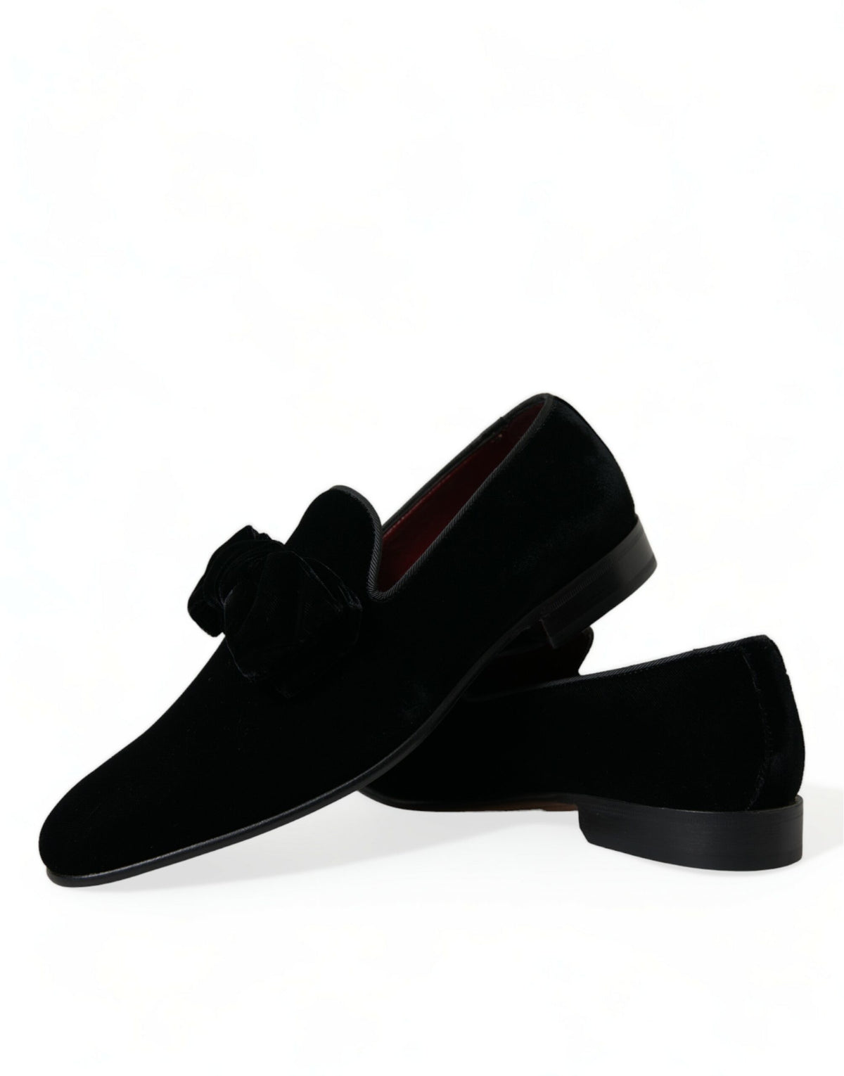 Dolce & Gabbana Black Velvet Loafers - Timeless Luxury Footwear