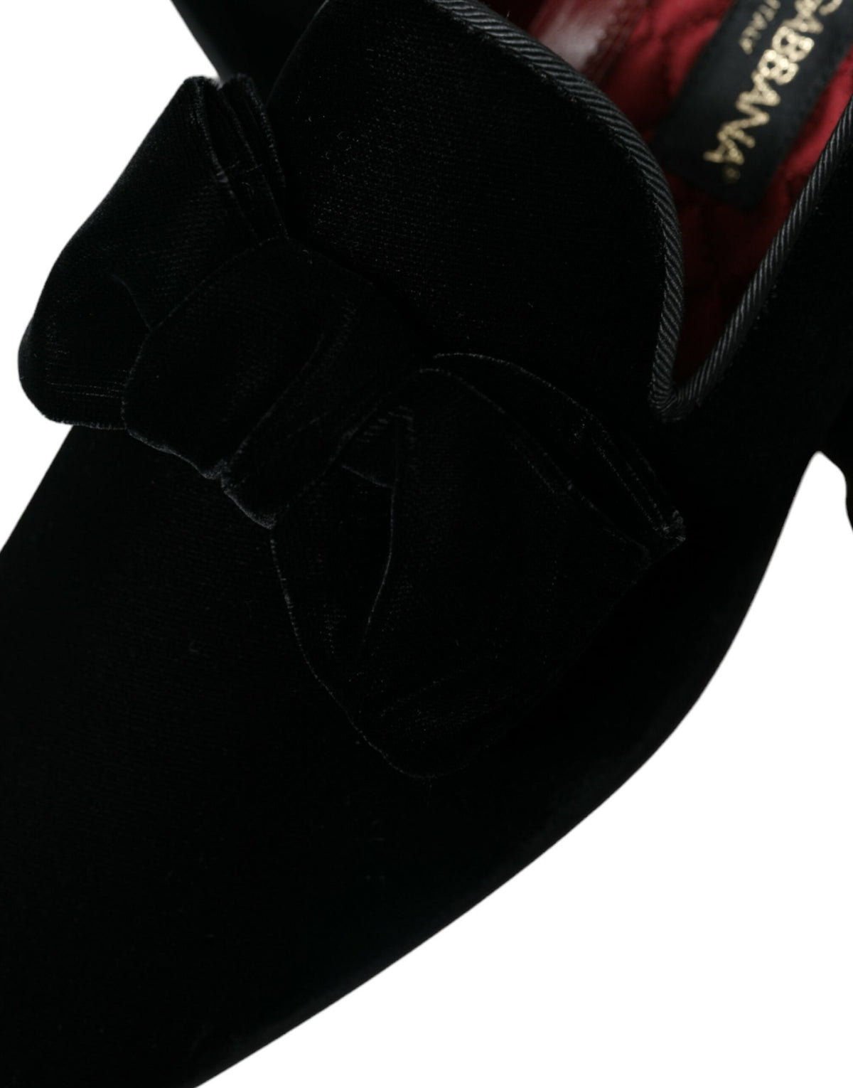 Dolce & Gabbana Black Velvet Loafers - Artisanal Luxury Shoes