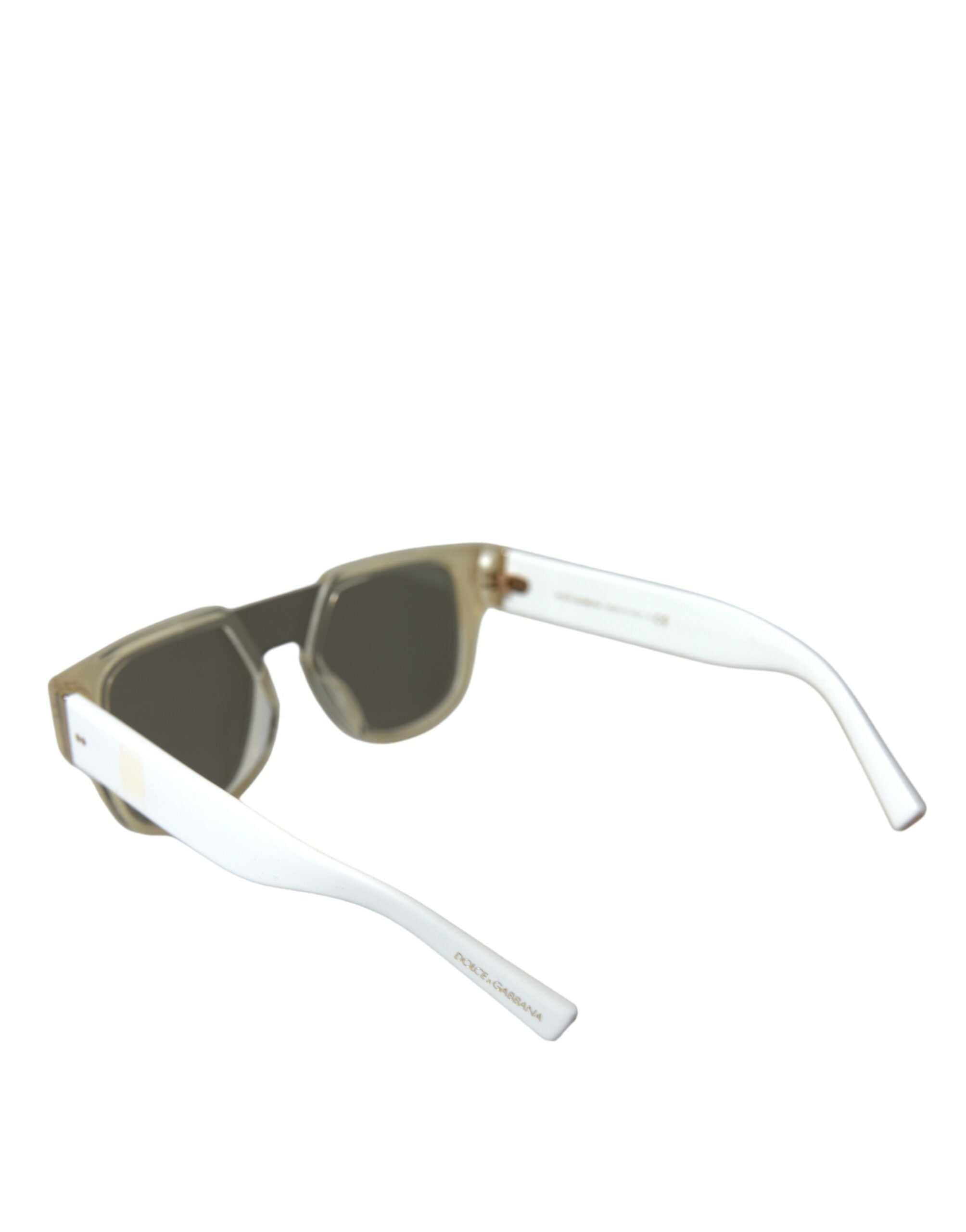 Dolce & Gabbana White Acetate Mirror Lenses DG4356 Sunglasses