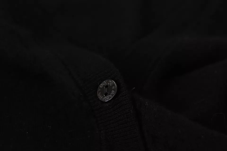 Dolce & Gabbana Black Wool Knit Cardigan - Timeless Luxury