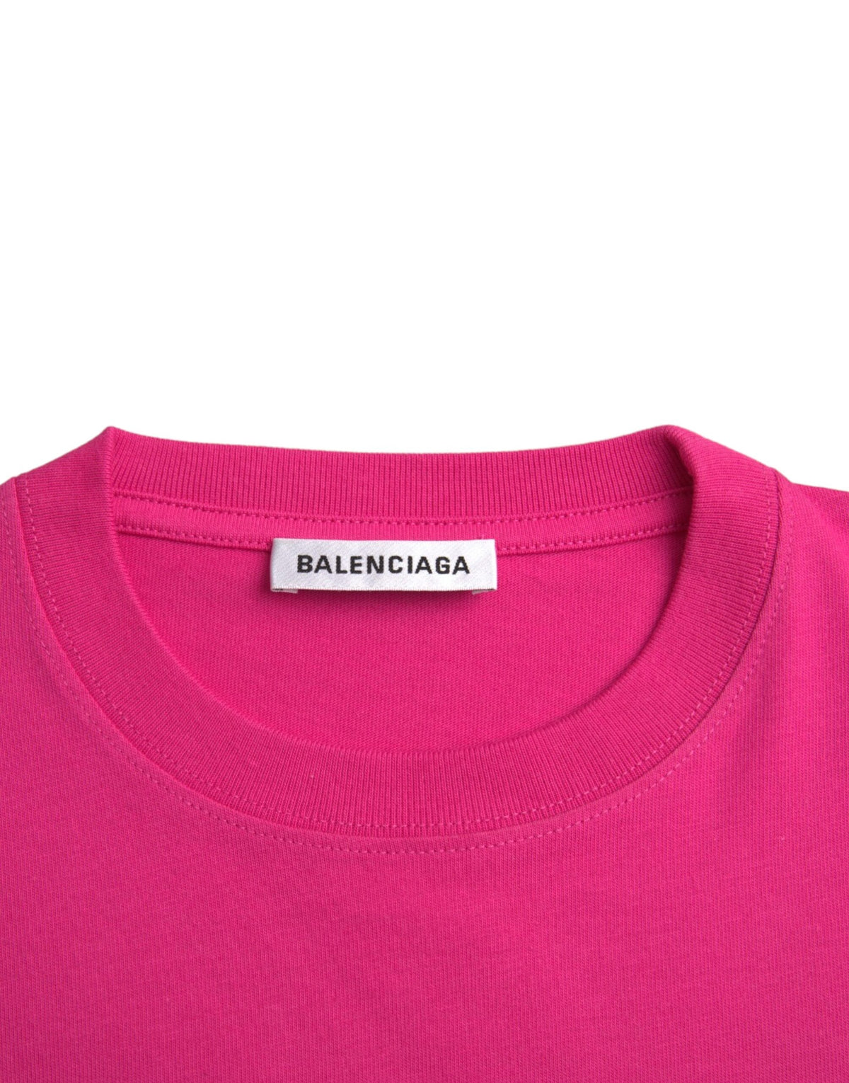 Balenciaga Pink Cotton Crew Neck Tee – Exquisite Luxury Fashion