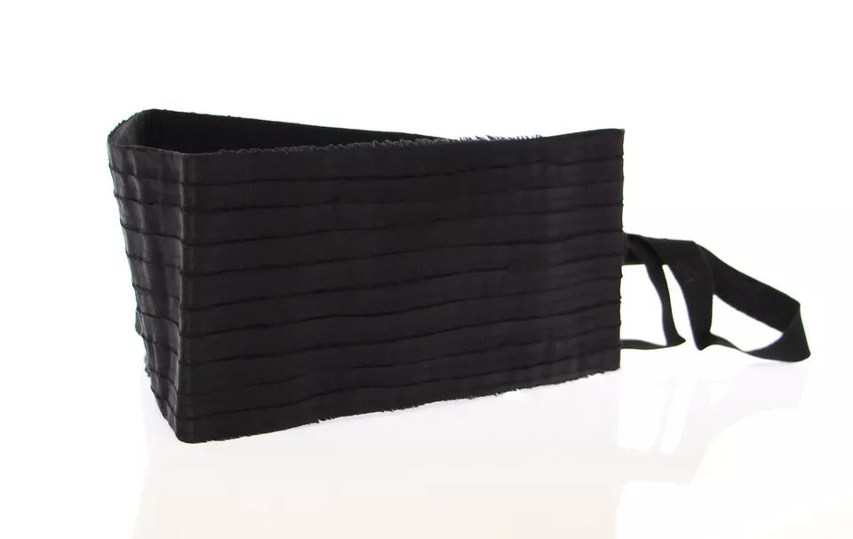 Dolce & Gabbana Black Silk Waist Cummerbund - Timeless Luxury