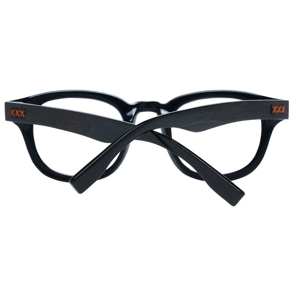 Ermenegildo Zegna Black Plastic Glasses - Timeless Luxury Frames