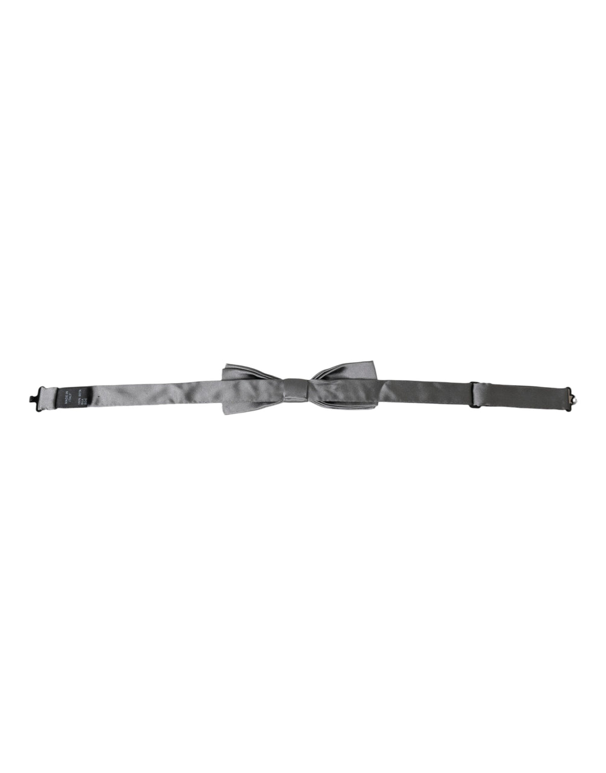 Dolce & Gabbana Gray Silk Bow Tie - Timeless Luxury Accessory