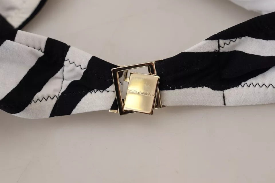 Dolce & Gabbana Zebra Bandeau Swimwear Top - Luxurious Elegance